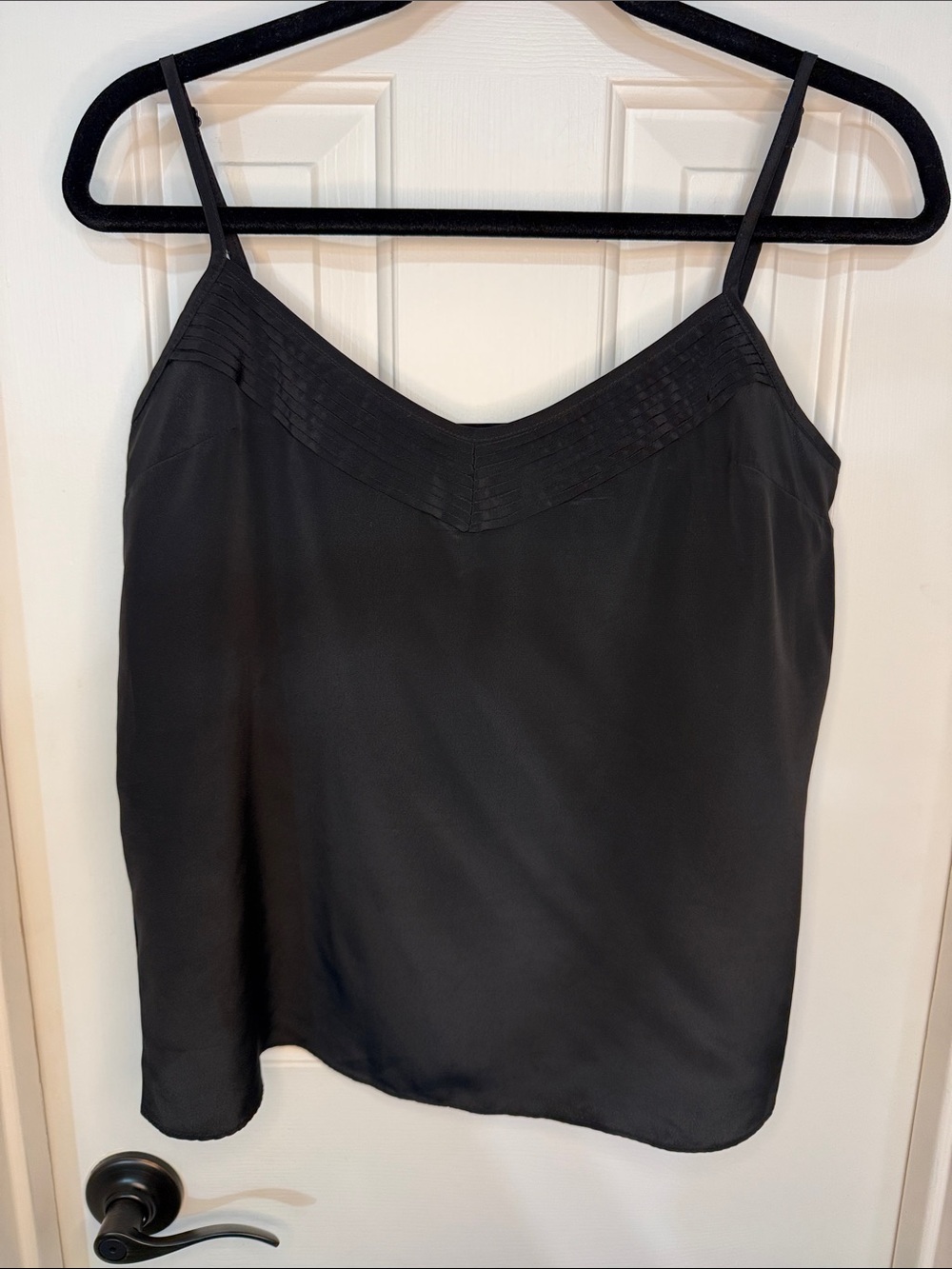Miss Selfridge Black Pleated Camisole Top
